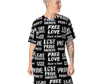 Black and White Pride Month T-shirt dress