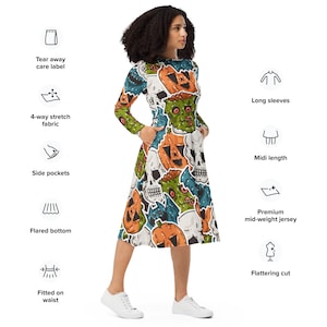 Monsters Halloween Midi Dress