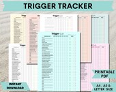 Symptom Tracker, Mood Tracker Journal, Daily Mood Tracker, Anxiety Tracker, Depression Printable, Depression Journal, Trigger Tracker