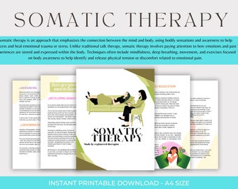 Somatic Therapy Coping Skill Exercises for Nervous System Regulation, Polyvagal Therapy, CPTSD,  inner healing, emotional regulation,