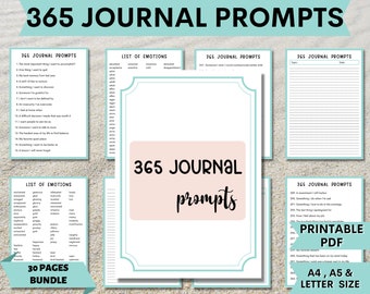 Journal With Prompts, Journal Prompts, Mental Health Journal Prompts,  Writing Prompts, Depression Journal,  Journal Prompts Printable
