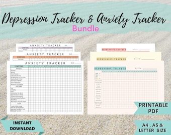 Symptom Tracker, Mood Tracker Journal, Daily Mood Tracker, Anxiety Tracker, Depression Printable, Depression Journal, Depression Tracker