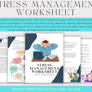 Stress Management Worksheets, Productivity Worksheets, Anxiety Journal, CBT Worksheet, Behavioural Activation, Coping Strategies, ADHD Tools