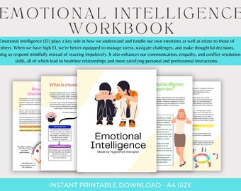 Emotional Intelligence Workbook, Self-Regulation Trigger Processing Journal, Therapy Tool, Prompts For Emotional Processing, Therapy Journal