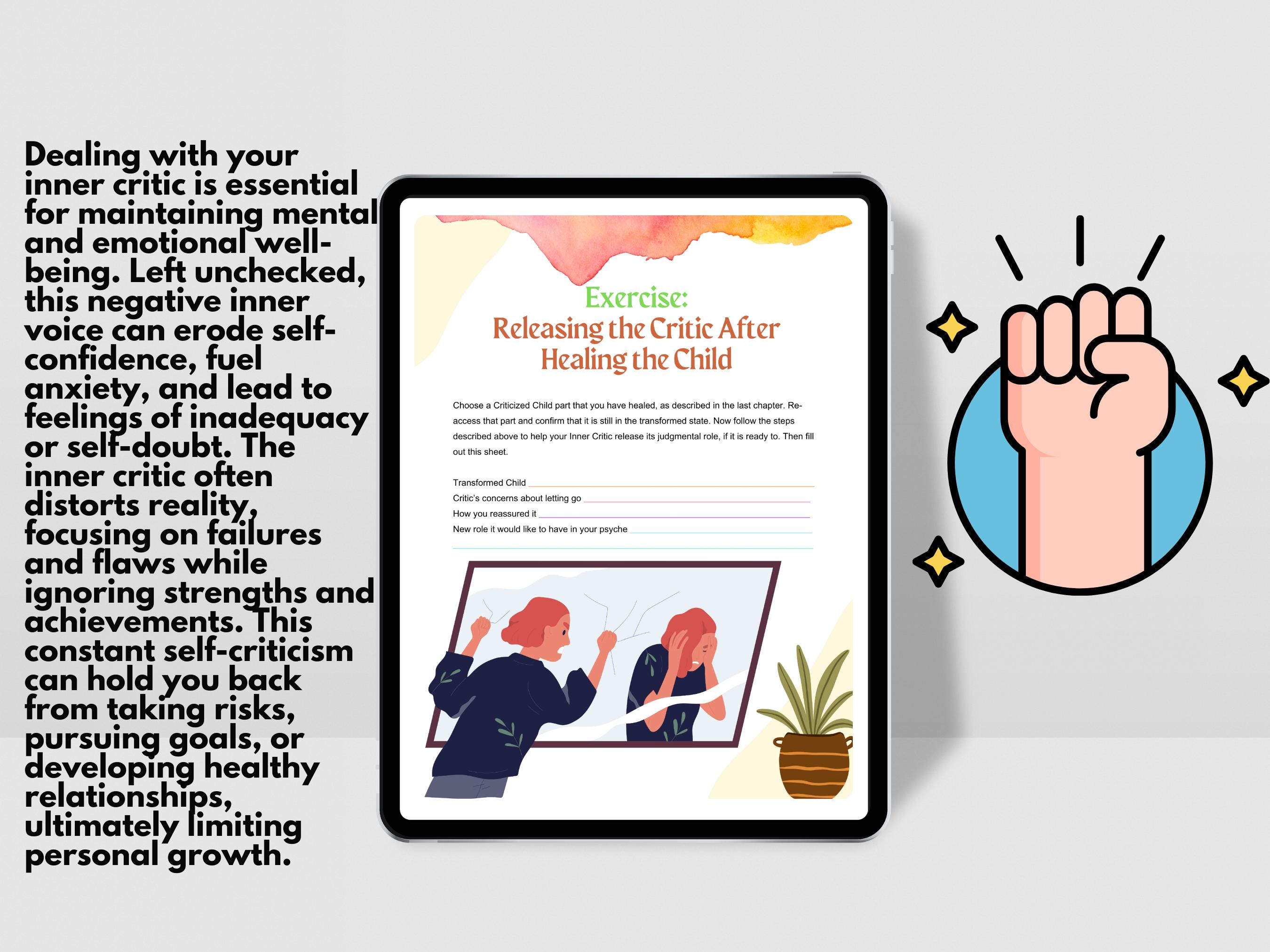 Inner Critic Workbook, Self Esteem Therapy Worksheets, Therapy Tools ...