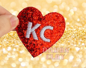 KC Heart IRron-On Patch