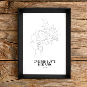 Bike Park / Fahrradweg Illustration - Crested Butte, Colorado (Digitaldruck)