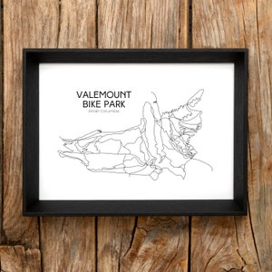 Bike Park / Trail Map Art - Valemount Bike Park, British Columbia (Digitaldruck)