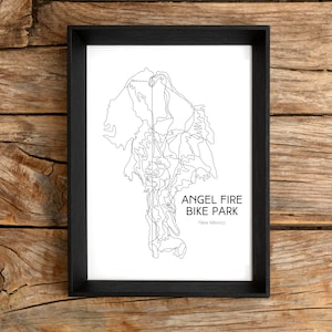 Bike Park / Trail Map Art - Angel Fire Resort, New Mexico (Instant Digital Download / Digital Print)