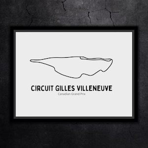 Circuit Gilles Villeneuve / Grand Prix du Canada - Carte du circuit de F1 personnalisée - Impression de la piste de Formule 1 dessinée à la main - Téléchargement numérique