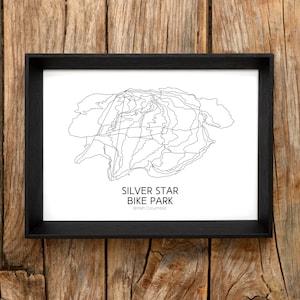 Bike Park / Trail Map Art - Silver Star Bike Park, British Columbia (Digitaldruck)