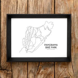 Bike Park/Trail Map Art - Panorama Bike Park, British Columbia (Digitaldruck)