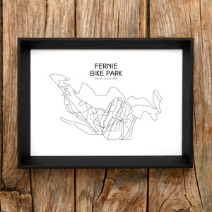 Bike Park Map Art - Fernie Alpine Resort Bike Park, British Columbia (Digitaldruck)