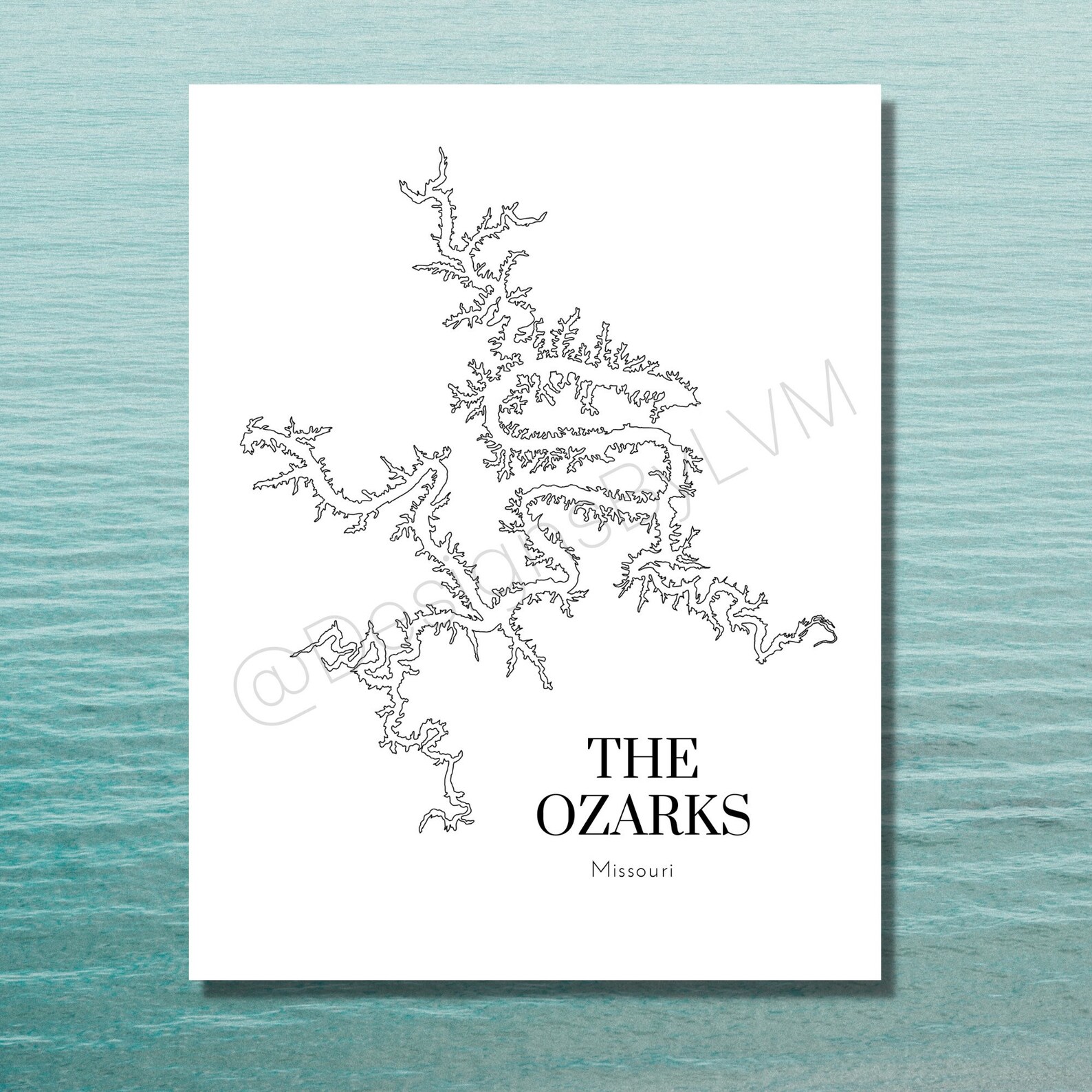Lakes of the Ozarks - Lake Map Digital Print - Etsy