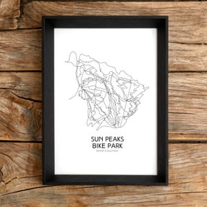 Bike Park/Trail Map Art - Sun Peaks Bike Park, British Columbia (Digitaldruck)