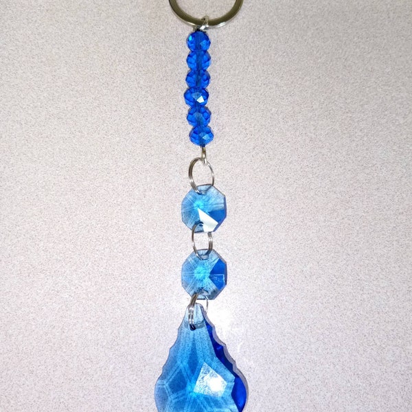 Glass Crystal Bead Keychain