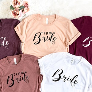 Bride & Team Bride Cotton Shirt: Bachelorette Party Gift