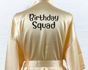 Birthday Girl and Squad Robes, Birthday Robes, Gift for Birthday, Personalized Robes, Gift for Girl, Gift for Birthday Robes, Birthday Gift