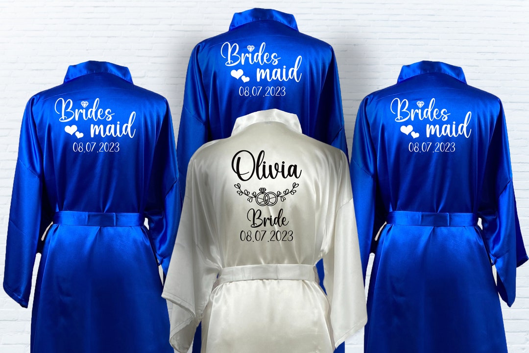 Personalized Bride and Bridesmaid Robes, Bride's Gift, Custom Robes