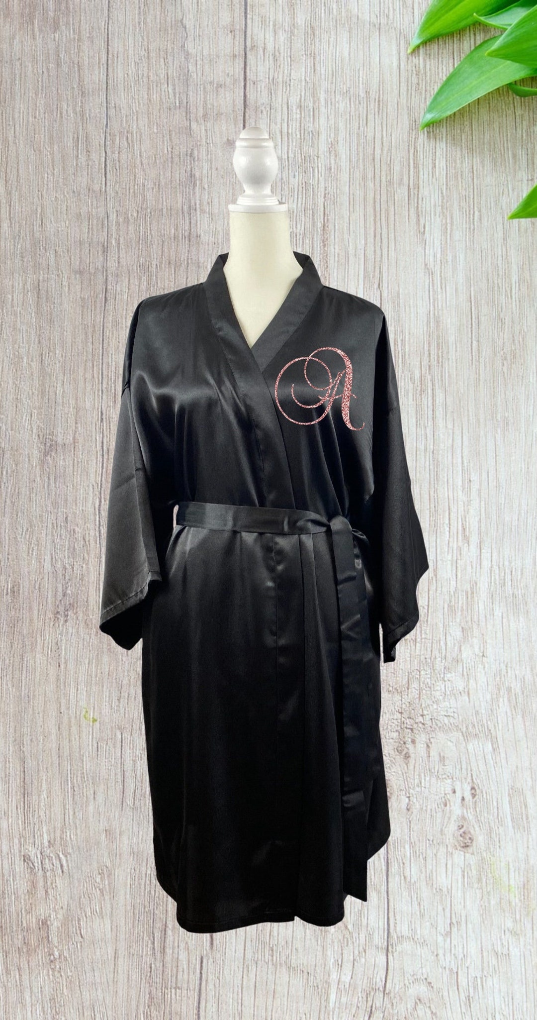Bridesmaid Robe Black Bridesmaid Solid Satin Robes Bridal Party Robes