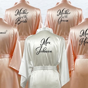 Mrs, Bridesmaid, Maid of Honor, Mother of the Bride and Groom Robes, Bridesmaid Gifts, Bridesmaid Proposal, Monogram Robe, Bride Robe