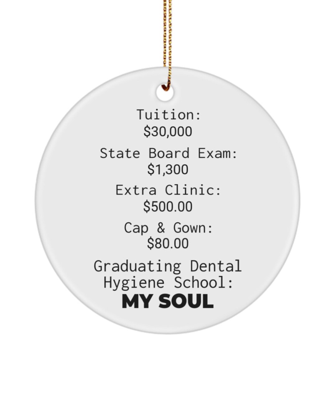 Dental Hygiene Gifts, Ornament Gift for Dental Hygienist Him Her Men