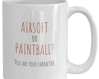 Airsoft Coffee Mug Gift For Players, Airsoft Paintball Cup Gifts For Boys Girls Best Team Player, Gift For Indoor Outdoor Action Shooting