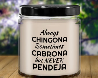 Chingona Candle Gift For Women, Hispanic Vela Latina Present For Her Home Office Decor Spanglish Gift For Grandma Mom Tia Hija Hermana Nieta