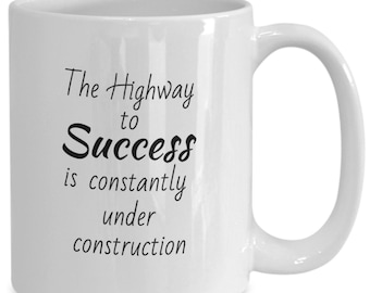 Highway Builder Mug Gift For Coworkers Road Engineers Constructors, Construction Contractor Gift Cup, Road Builder Coffee Tea Mug Gift