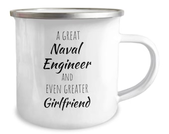 Naval Engineer Camper Mug Gift For Her Best Lady Lover From Him, Thank You Appreciation Cup Present For Great Partner, Anniversary Gift