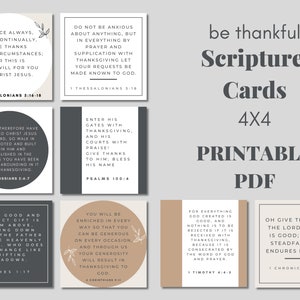 Printable Scripture Cards Set of 10 l Instagram Post Pack l Christian Affirm Cards l Bible Verse Card Printable l Thankfulness