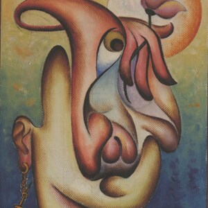 169 Fiore sentimentale 1998, Olio su tela Pittura, Arte fatta a mano, Dipinto a mano, Arte originale, Pittura ad olio, Arte su tela originale