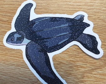 Endangered Leatherback Sea Turtle Die Cut Sticker
