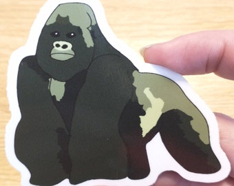 Endangered Mountain Gorilla Die Cut Sticker