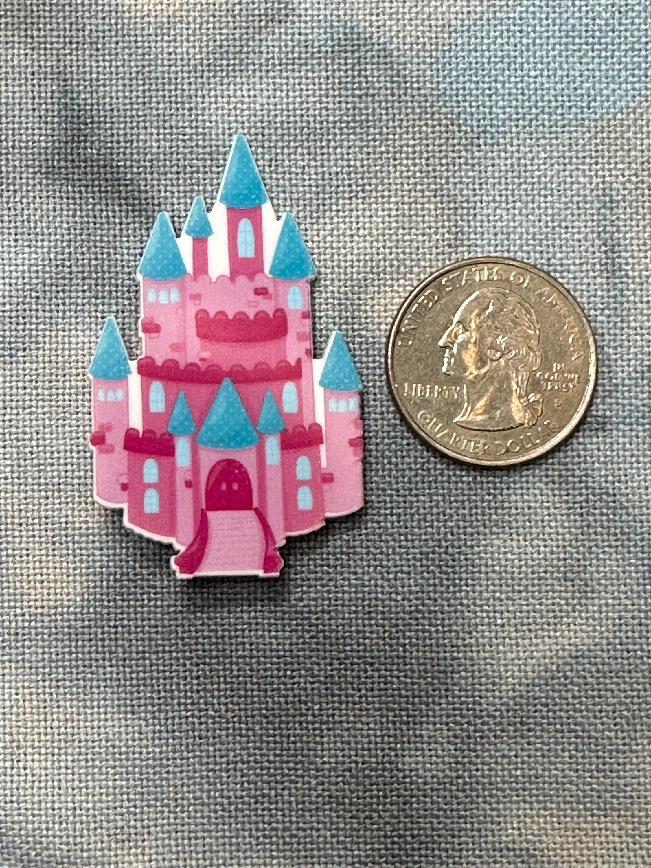 Magnetic Needle Minder Keeper Cross Stitch Glittery Castle Disney Fridge  Magnet