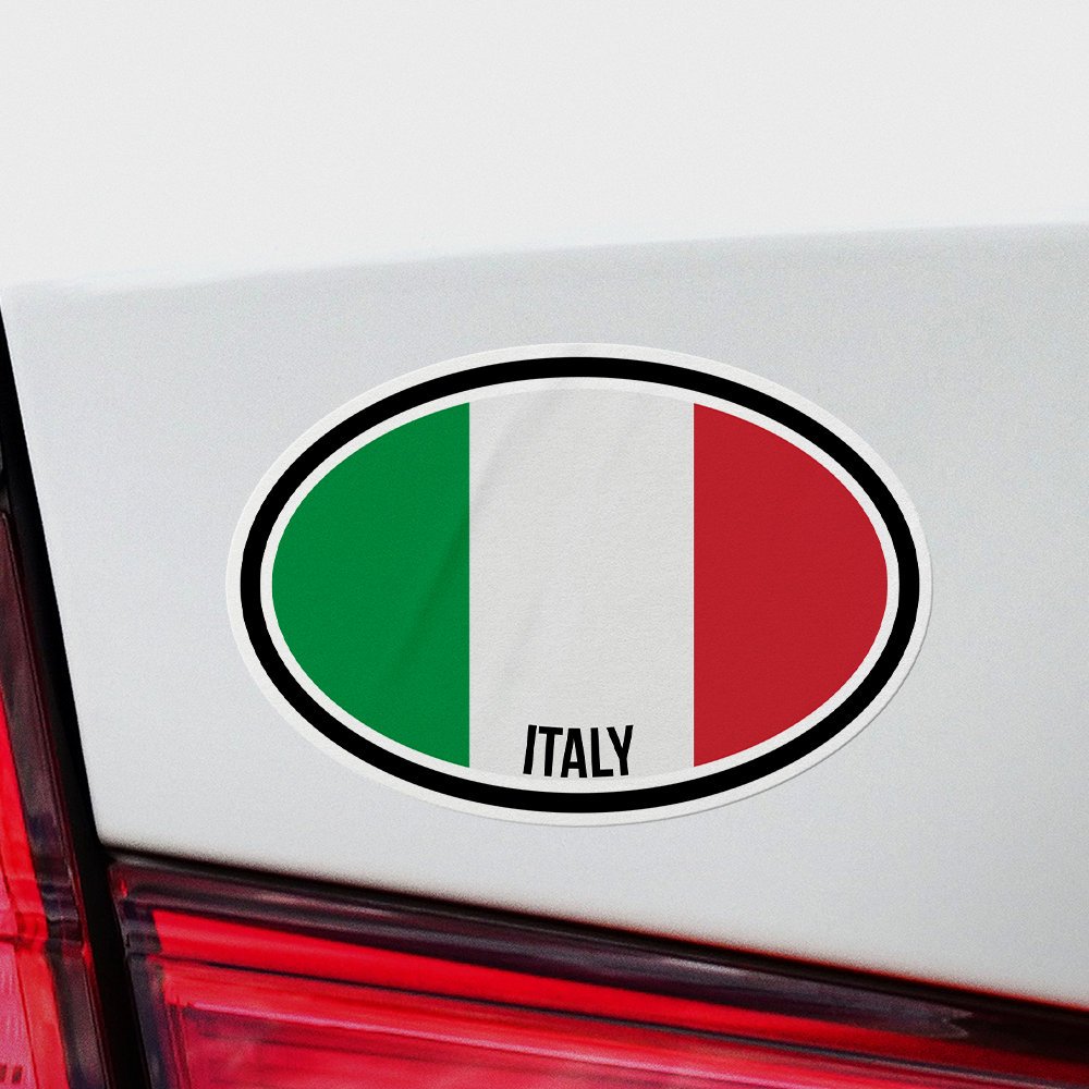 Made In Italy Flag Sticker Vinyl Decal Italian Car Sticker For - Foto 7