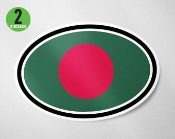 Bangladesh Flag Square Domed Decal Emblem Car Bike Gel Stickers