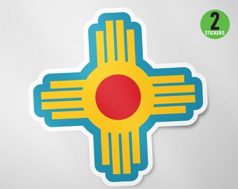 2 Pack - New Mexico Zia Symbol Decal Vinyl Sticker