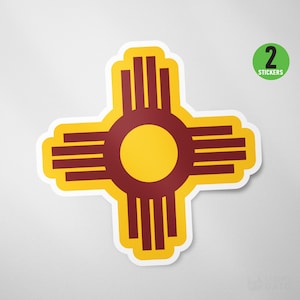 2 Pack - New Mexico Zia Symbol Decal Vinyl Sticker