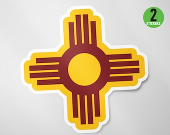2 Pack - New Mexico Zia Symbol Decal Vinyl Sticker