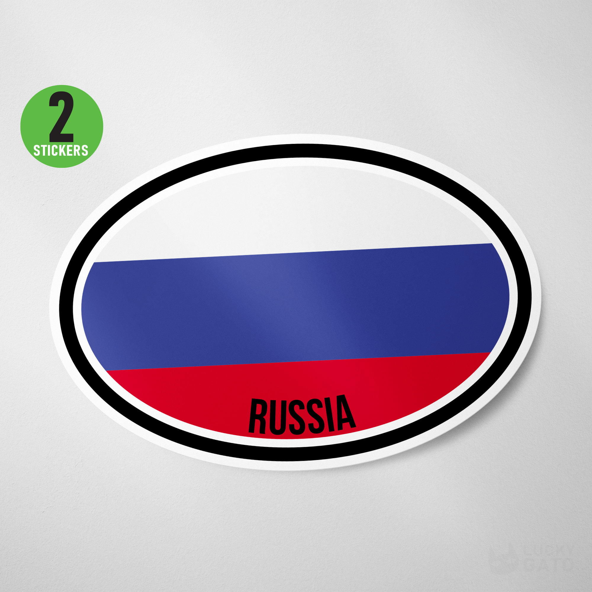 Russland Aufkleber - Russische Flagge 7 x 10 cm, 5 Sticker - MaxFlags 