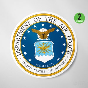 2 Pack - US Air Force Symbol Decal Vinyl Sticker