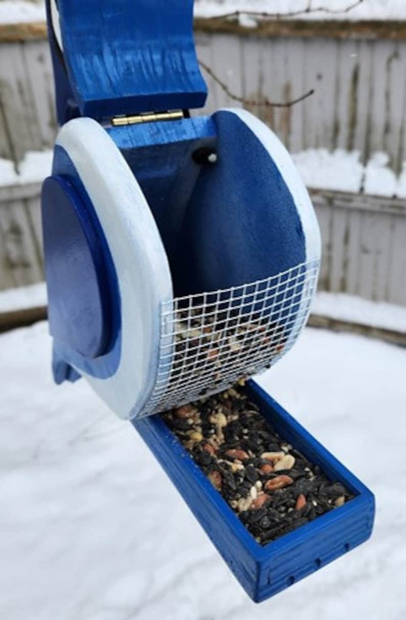 Handmade Blue Jay Bird Feeder, Blue Jay Bird Feeder, Unique Bird Feeder