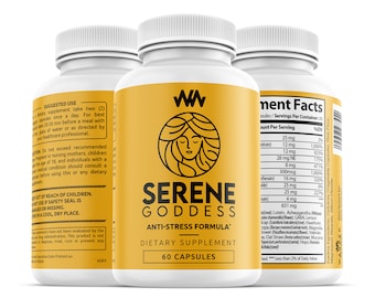 3 Pack - Womens Anxiety Supplement That Boosts Mood & Helps Relax | Magnolia Bark For Female Specific Help| Serene Goddess | Vitamin