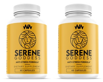 2 Pack - Womens Anxiety Supplement That Boosts Mood & Helps Relax | Magnolia Bark For Female Specific Help| Serene Goddess | Vitamin