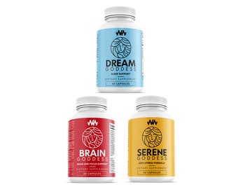 Ultimate Womens Health Pack | Female Anxiety, Focus, and Sleep Support Supplement | Boost Memory, Calmness, & Sleep Depth | Warped Wellness