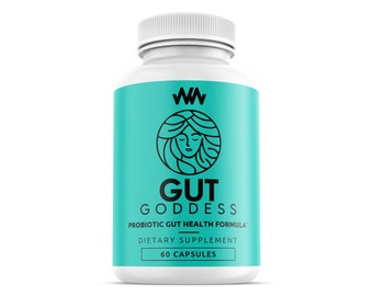 Womens Gut Health Support Supplement | Female Probiotic Digestive Enzyme Vitamin | Digestion Support | Gut Goddess | Warped Wellness