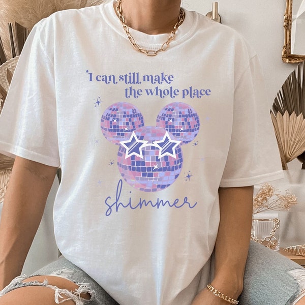 Make the Whole Place Shimmer Shirt, Shimmer Mouse Disco Ball Shirt, Midnights Shirt, Eras Shirt, Disney Swiftie, Disney Era