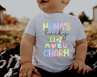Mama&#39;s Lucky Charm, Lucky Charm Shirt, Mamas Lucky Charm Toddler Shirt, Long Sleeve St Patricks Day, Toddler St Patricks, Baby St Patricks