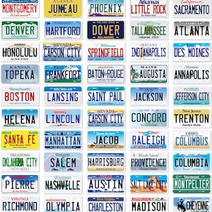 Personalized US state Car Auto license plates Any Text